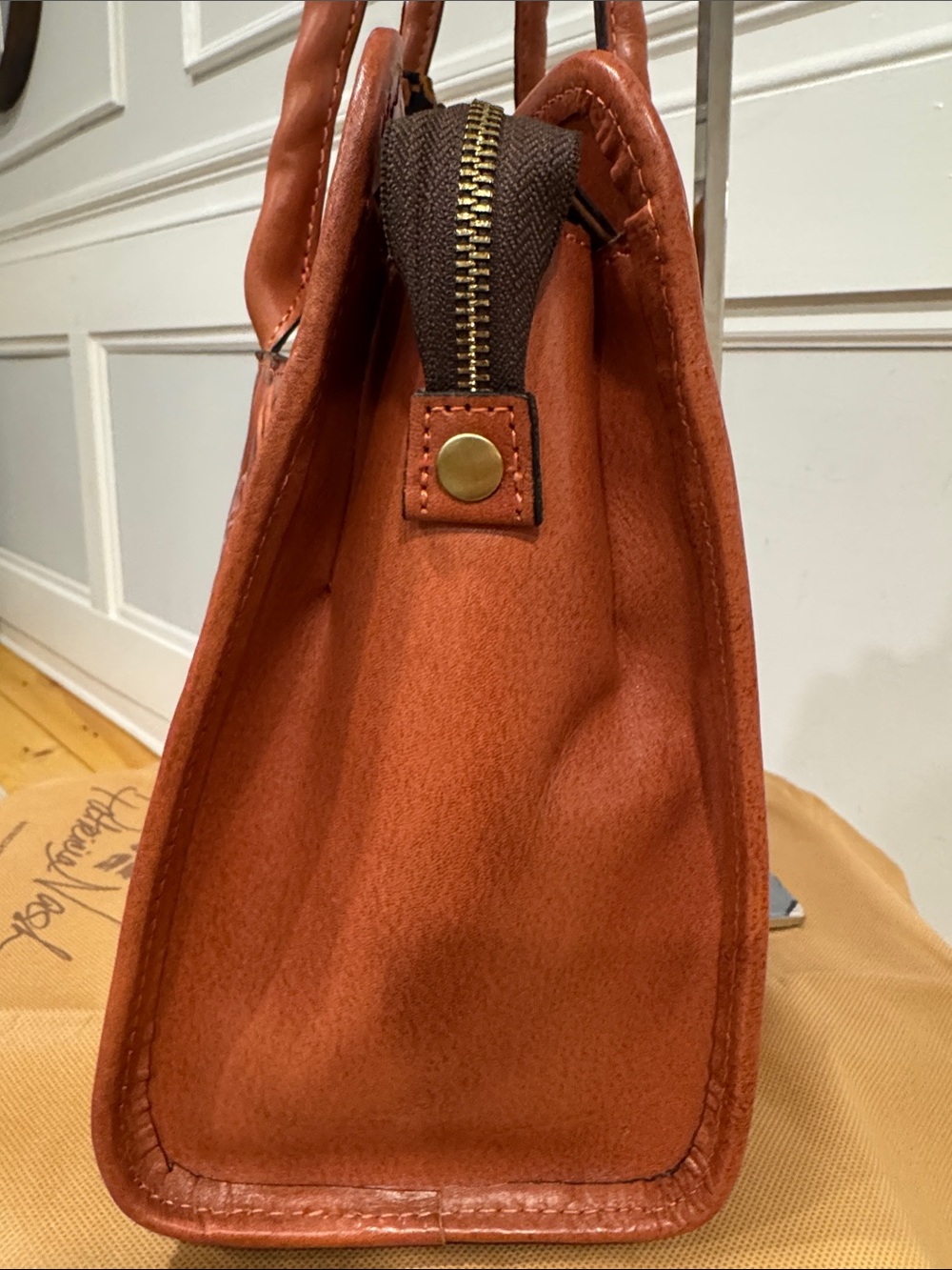 Patricia Nash Bag Large Paris Spring Floral Tooled Embossed Brown Leather Tote - Picture 6 of 17